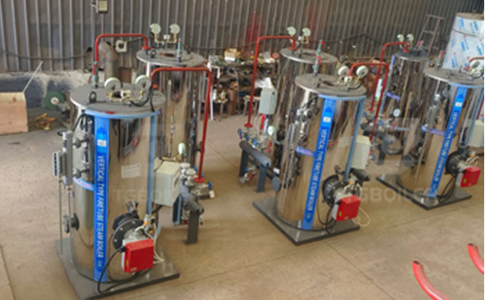 TGBOILER Finished 6 Sets Vertical Type Gas&Oil Steam Boiler