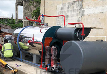 500KG/H Skid-Mounted Type Gas Boiler WNS0.5-1.0-Y(Q) Working in Philippines for Animal Feed Processing