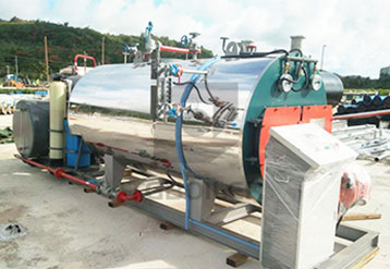 700KG/H gas boiler working in Saipan island of USA for hotel heating