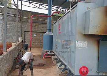 tgboiler 2000kg/h biomass steam boiler is operating in kenya