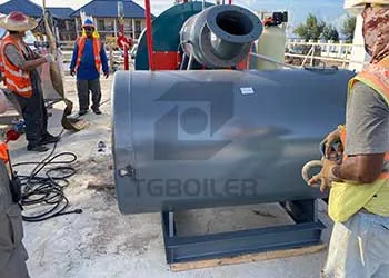 TGboiler 2000kgh Gas Fired Steam Boiler Shipped To Saipan For Resort