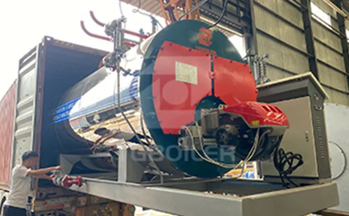 TGBOILER is shipping WNS2-1.25-Y(Q) steam boiler to Greece, for paper and food industry