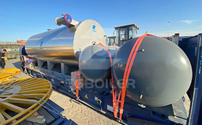 TGBOILER is shipping YY(Q)W-3500-Y(Q) 3000000Kcal/h gas-heating thermal oil boiler to Vietnam for rubber plant