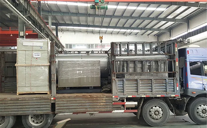 2SET of WDR1-1.0-D, 1tons/h electric steam boiler used in Uganda for food processing