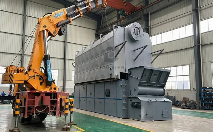 SZL Series 10-Ton Mobile Chain Grate Boiler Shipped to Indonesia