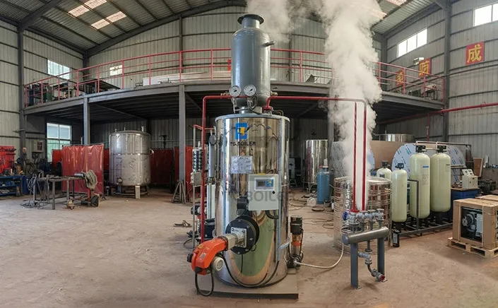 Ready for Shipment: 300kg/h Vertical Gas Steam Generator for Uzbekistan Dairy Processing Project